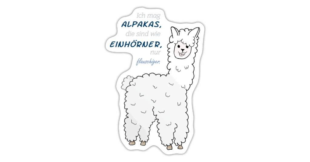 Sticker Alpaka Merchandise von Elisabeth Gottschall