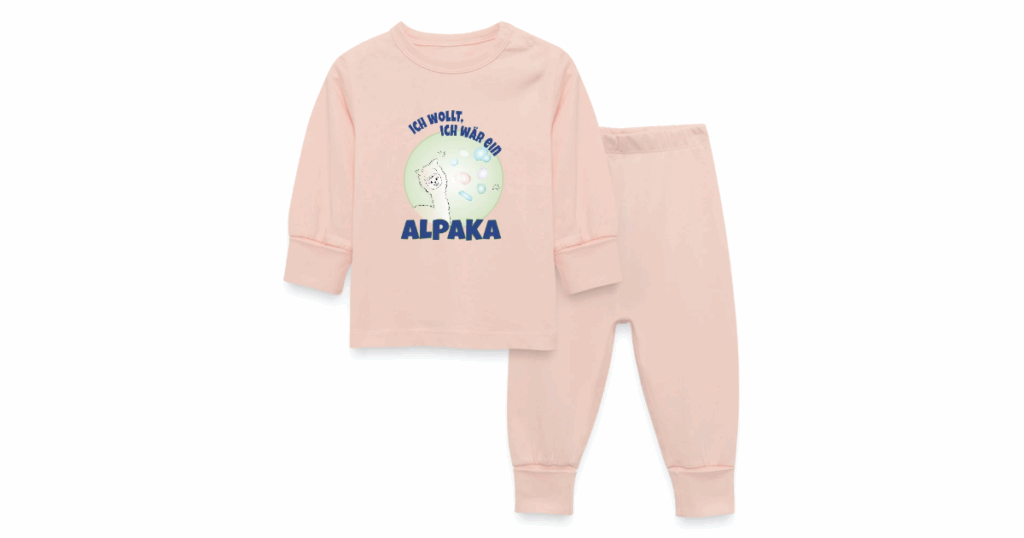 Kinder Schlafanzug Alpaka Merchandise von Elisabeth Gottschall